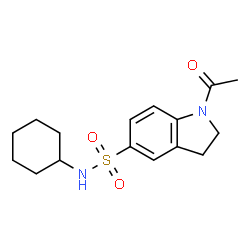ChemSpider 2D Image | 1-Acetyl-N-cyclohexyl-5-indolinesulfonamide | C16H22N2O3S