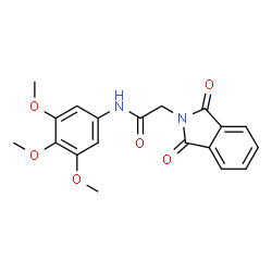 ChemSpider 2D Image | 2-(1,3-Dioxo-1,3-dihydro-2H-isoindol-2-yl)-N-(3,4,5-trimethoxyphenyl)acetamide | C19H18N2O6