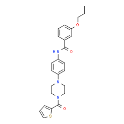 ChemSpider 2D Image | 3-Propoxy-N-{4-[4-(2-thienylcarbonyl)-1-piperazinyl]phenyl}benzamide | C25H27N3O3S
