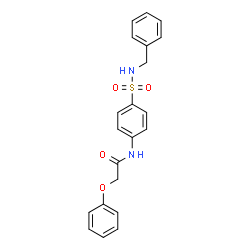 ChemSpider 2D Image | N-[4-(Benzylsulfamoyl)phenyl]-2-phenoxyacetamide | C21H20N2O4S