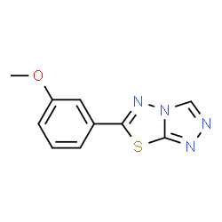 ChemSpider 2D Image | 6-(3-Methoxyphenyl)[1,2,4]triazolo[3,4-b][1,3,4]thiadiazole | C10H8N4OS