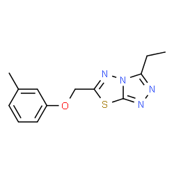 ChemSpider 2D Image | 3-Ethyl-6-m-tolyloxymethyl-[1,2,4]triazolo[3,4-b][1,3,4]thiadiazole | C13H14N4OS