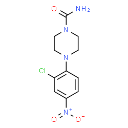 ChemSpider 2D Image | 4-(2-Chloro-4-nitrophenyl)-1-piperazinecarboxamide | C11H13ClN4O3