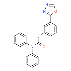 ChemSpider 2D Image | 3-(1,3,4-Oxadiazol-2-yl)phenyl diphenylcarbamate | C21H15N3O3