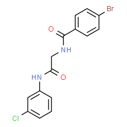 ChemSpider 2D Image | 4-Bromo-N-{2-[(3-chlorophenyl)amino]-2-oxoethyl}benzamide | C15H12BrClN2O2