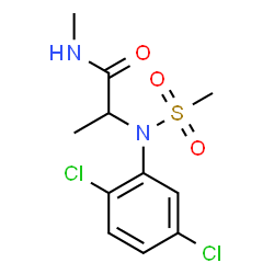 ChemSpider 2D Image | N~2~-(2,5-Dichlorophenyl)-N-methyl-N~2~-(methylsulfonyl)alaninamide | C11H14Cl2N2O3S