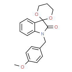 ChemSpider 2D Image | 1'-(4-Methoxybenzyl)spiro[1,3-dioxane-2,3'-indol]-2'(1'H)-one | C19H19NO4
