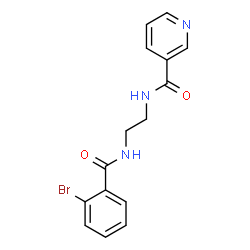 ChemSpider 2D Image | N-{2-[(2-Bromobenzoyl)amino]ethyl}nicotinamide | C15H14BrN3O2