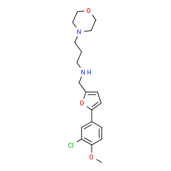 ChemSpider 2D Image | N-{[5-(3-Chloro-4-methoxyphenyl)-2-furyl]methyl}-3-(4-morpholinyl)-1-propanamine | C19H25ClN2O3