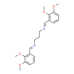 ChemSpider 2D Image | (E,E)-N,N'-1,3-Propanediylbis[1-(2,3-dimethoxyphenyl)methanimine] | C21H26N2O4