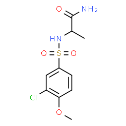 ChemSpider 2D Image | N~2~-[(3-Chloro-4-methoxyphenyl)sulfonyl]alaninamide | C10H13ClN2O4S