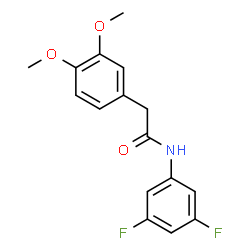 ChemSpider 2D Image | N-(3,5-Difluorophenyl)-2-(3,4-dimethoxyphenyl)acetamide | C16H15F2NO3