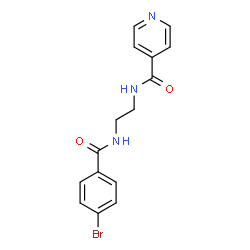 ChemSpider 2D Image | N-{2-[(4-Bromobenzoyl)amino]ethyl}isonicotinamide | C15H14BrN3O2