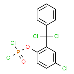 ChemSpider 2D Image | 4-Chloro-2-[dichloro(phenyl)methyl]phenyl phosphorodichloridate | C13H8Cl5O2P