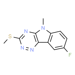 ChemSpider 2D Image | 6-Fluoro-9-methyl-2-methylsulfanyl-9H-1,3,4,9-tetraaza-fluorene | C11H9FN4S