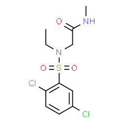 ChemSpider 2D Image | 2-(N-ethyl-2,5-dichlorobenzenesulfonamido)-N-methylacetamide | C11H14Cl2N2O3S