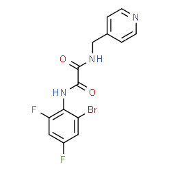 ChemSpider 2D Image | N-(2-Bromo-4,6-difluorophenyl)-N'-(4-pyridinylmethyl)ethanediamide | C14H10BrF2N3O2