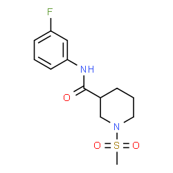 ChemSpider 2D Image | N-(3-Fluorophenyl)-1-(methylsulfonyl)-3-piperidinecarboxamide | C13H17FN2O3S