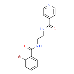 ChemSpider 2D Image | N-{2-[(2-Bromobenzoyl)amino]ethyl}isonicotinamide | C15H14BrN3O2