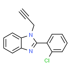 ChemSpider 2D Image | 2-(2-Chloro-phenyl)-1-prop-2-ynyl-1H-benzoimidazole | C16H11ClN2