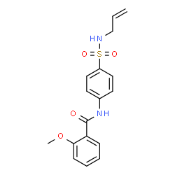 ChemSpider 2D Image | N-[4-(Allylsulfamoyl)phenyl]-2-methoxybenzamide | C17H18N2O4S