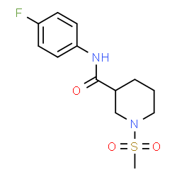 ChemSpider 2D Image | N-(4-Fluorophenyl)-1-(methylsulfonyl)-3-piperidinecarboxamide | C13H17FN2O3S