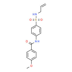 ChemSpider 2D Image | N-[4-(Allylsulfamoyl)phenyl]-4-methoxybenzamide | C17H18N2O4S