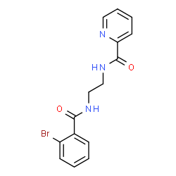ChemSpider 2D Image | N-{2-[(2-Bromobenzoyl)amino]ethyl}-2-pyridinecarboxamide | C15H14BrN3O2