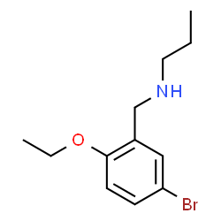 ChemSpider 2D Image | N-(5-Bromo-2-ethoxybenzyl)-1-propanamine | C12H18BrNO