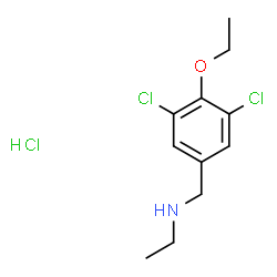 ChemSpider 2D Image | N-(3,5-Dichloro-4-ethoxybenzyl)ethanamine hydrochloride (1:1) | C11H16Cl3NO