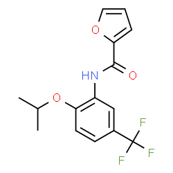 ChemSpider 2D Image | N-[2-Isopropoxy-5-(trifluoromethyl)phenyl]-2-furamide | C15H14F3NO3