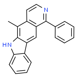 ChemSpider 2D Image | 5-Methyl-1-phenyl-6H-pyrido[4,3-b]carbazole | C22H16N2