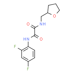 ChemSpider 2D Image | N-(2,4-Difluorophenyl)-N'-(tetrahydro-2-furanylmethyl)ethanediamide | C13H14F2N2O3