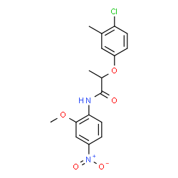 ChemSpider 2D Image | 2-(4-Chloro-3-methylphenoxy)-N-(2-methoxy-4-nitrophenyl)propanamide | C17H17ClN2O5