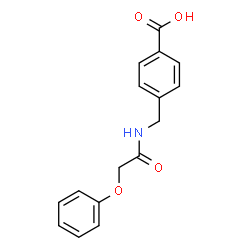 ChemSpider 2D Image | 4-[(2-phenoxyacetamido)methyl]benzoic acid | C16H15NO4