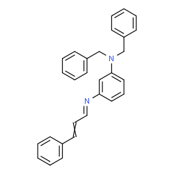 ChemSpider 2D Image | N,N-Dibenzyl-3-[(E)-(3-phenyl-2-propen-1-ylidene)amino]aniline | C29H26N2