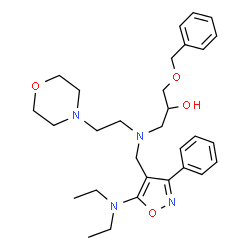 ChemSpider 2D Image | 1-(Benzyloxy)-3-({[5-(diethylamino)-3-phenyl-1,2-oxazol-4-yl]methyl}[2-(4-morpholinyl)ethyl]amino)-2-propanol | C30H42N4O4
