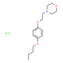 ChemSpider 2D Image | 4-(2-(p-Butoxyphenoxy)ethyl)morpholine hydrochloride | C16H26ClNO3
