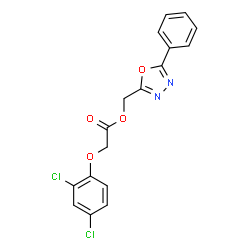 ChemSpider 2D Image | (5-Phenyl-1,3,4-oxadiazol-2-yl)methyl (2,4-dichlorophenoxy)acetate | C17H12Cl2N2O4
