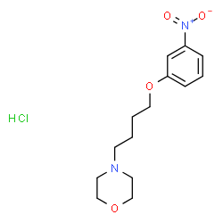 ChemSpider 2D Image | 4-[4-(3-Nitrophenoxy)butyl]morpholine hydrochloride (1:1) | C14H21ClN2O4