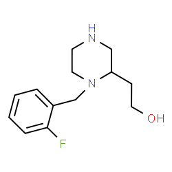 ChemSpider 2D Image | 2-[1-(2-Fluorobenzyl)-2-piperazinyl]ethanol | C13H19FN2O