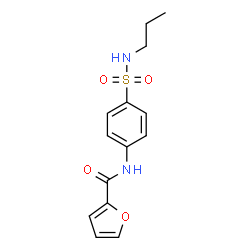 ChemSpider 2D Image | N-[4-(Propylsulfamoyl)phenyl]-2-furamide | C14H16N2O4S