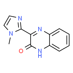 ChemSpider 2D Image | 3-(1-Methyl-1H-imidazol-2-yl)-2(1H)-quinoxalinone | C12H10N4O