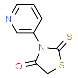 ChemSpider 2D Image | 3-Pyridin-3-yl-2-thioxo-thiazolidin-4-one | C8H6N2OS2