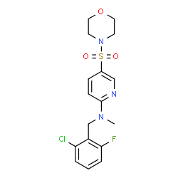 ChemSpider 2D Image | N-(2-Chloro-6-fluorobenzyl)-N-methyl-5-(4-morpholinylsulfonyl)-2-pyridinamine | C17H19ClFN3O3S