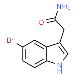 ChemSpider 2D Image | 5-BROMOINDOLE-3-ACETAMIDE | C10H9BrN2O