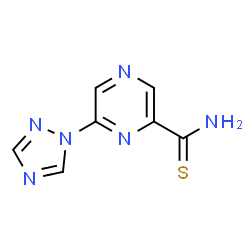 ChemSpider 2D Image | 6-(1H-1,2,4-Triazol-1-yl)-2-pyrazinecarbothioamide | C7H6N6S