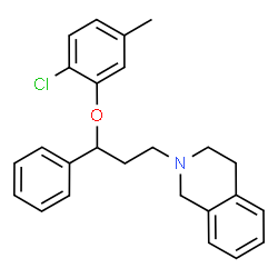 ChemSpider 2D Image | 2-[3-(2-Chloro-5-methylphenoxy)-3-phenylpropyl]-1,2,3,4-tetrahydroisoquinoline | C25H26ClNO