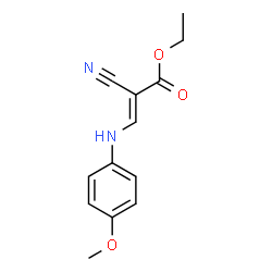 ChemSpider 2D Image | Ethyl (2E)-2-cyano-3-[(4-methoxyphenyl)amino]acrylate | C13H14N2O3