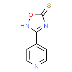 ChemSpider 2D Image | 3-(pyridin-4-yl)-1,2,4-oxadiazole-5-thiol | C7H5N3OS